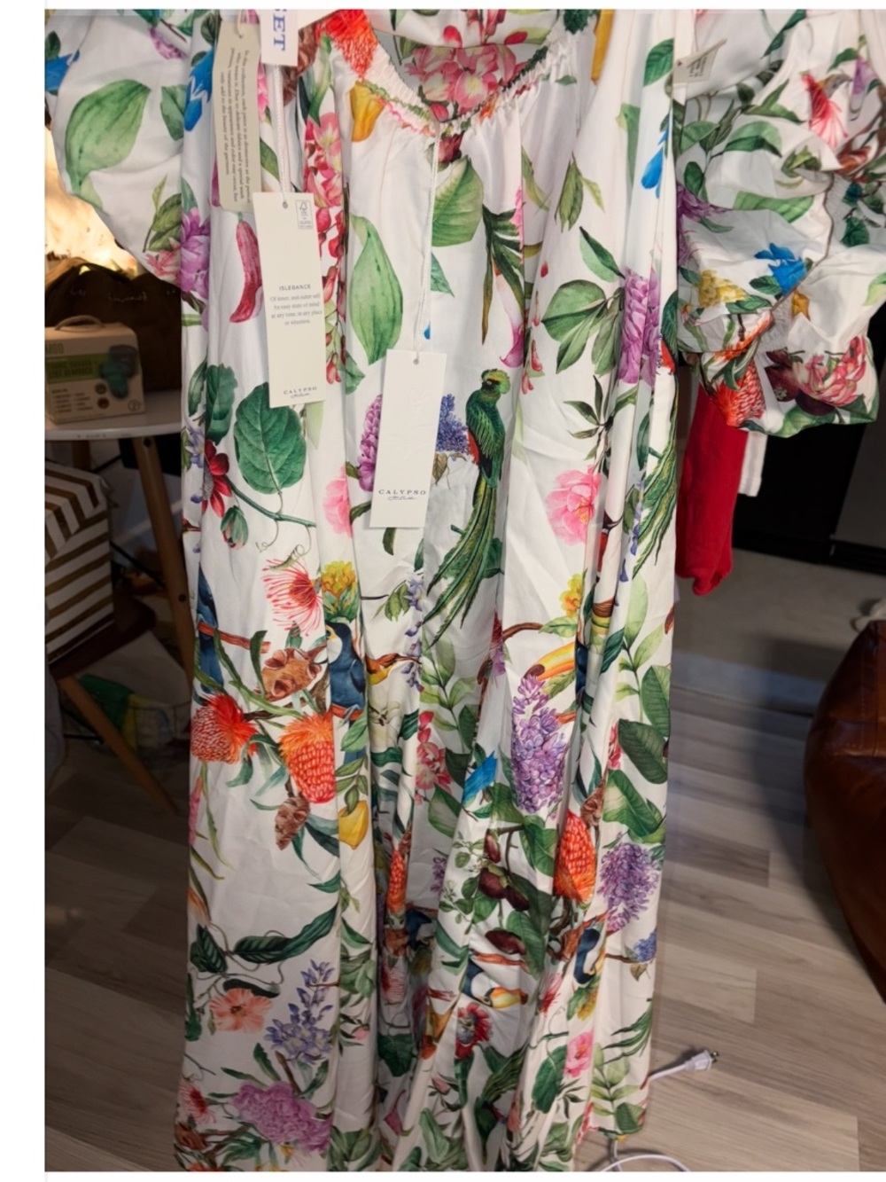 Calypso St. Barth Tropical Bird & Floral Two-Piece Set (Mixed Size) Large/XSmall - Picture 10 of 16